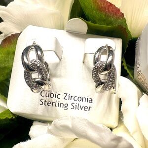 Silver Twist style Matching Earring and Ring set